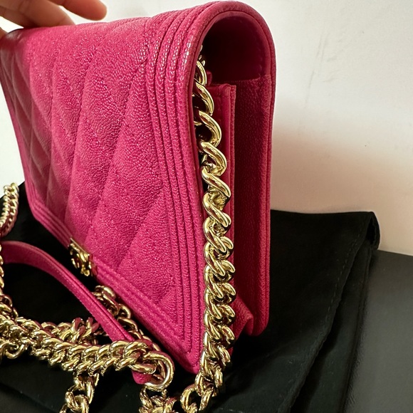 💎✨Authentic✨💎 Chanel  Leboy Wallet on Chain pink caviar leather with  🧿SoLD - Picture 5 of 16
